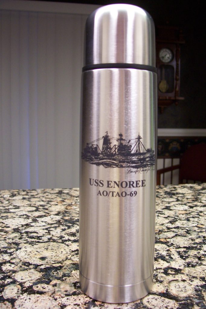 MUGT16 16oz Thermos with Navy logo