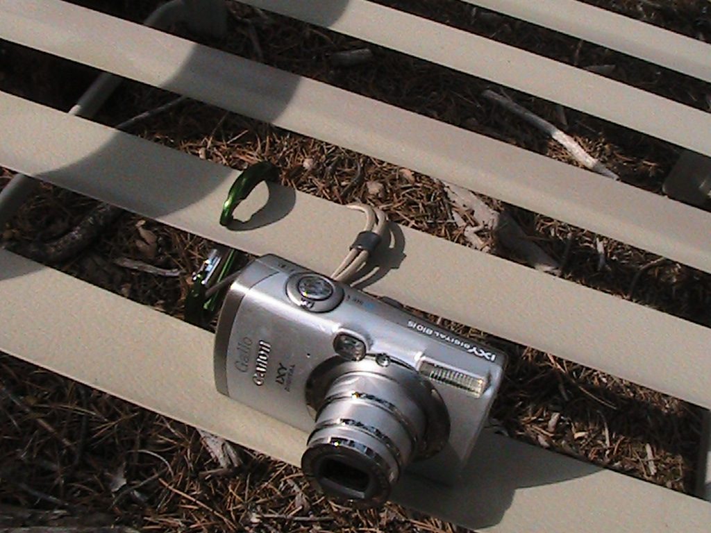 carabiner clip holding camera
