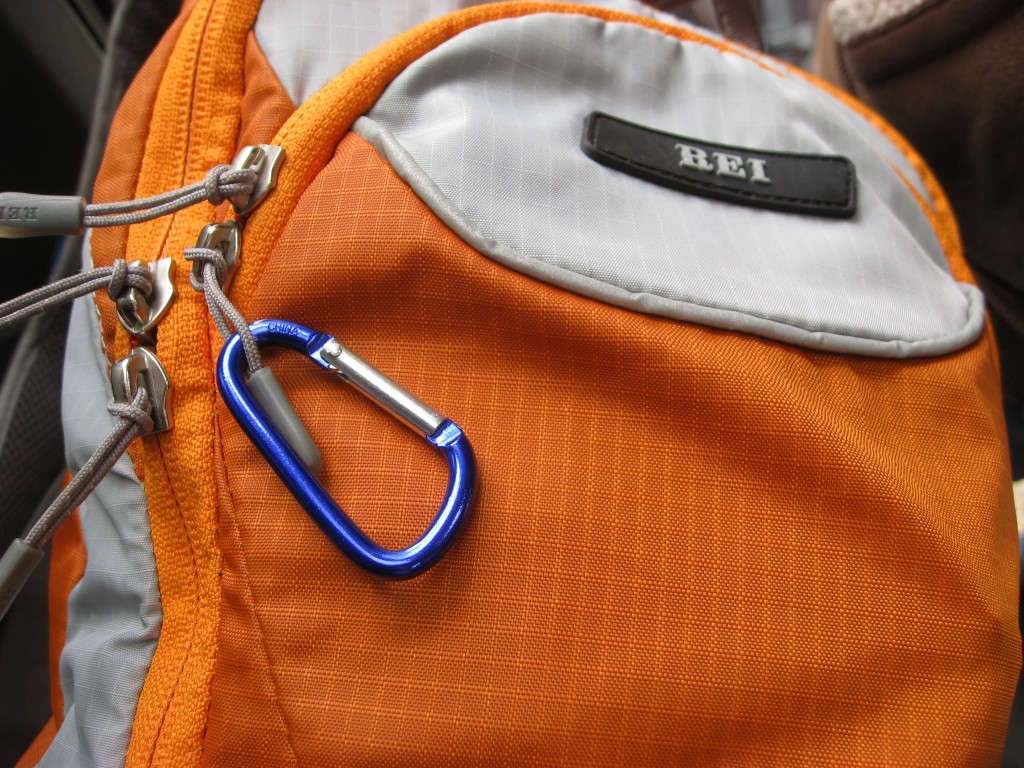 carabiners make great zipper pulls