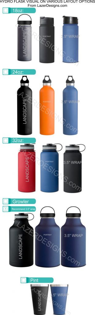 Hydro Flask Layout Options