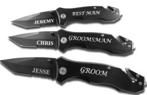 3 engraved tactical knives