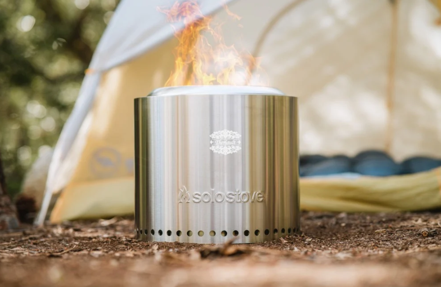 Laser engraved portable firepit