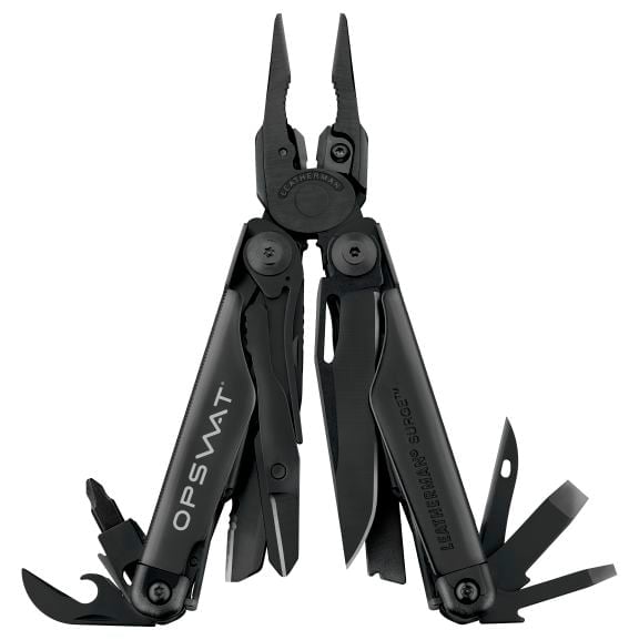 Personalized laser engraved Leatherman surge black oxide
