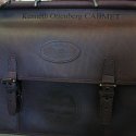 Custom laser engraved leather bag