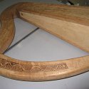 Engraved Wood Harp