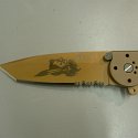Custom laser etched CRKT knife