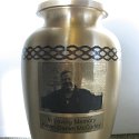 Custom cut plate for urn