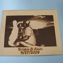Photo laser engraved on leather 1