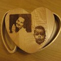 Photo on wood box